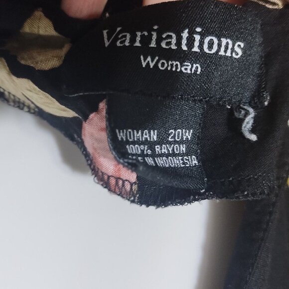 VTG Y2K Variations Woman Sleeveless Floral Maxi Dress Size 20W Boho Cottage - Picture 4 of 5